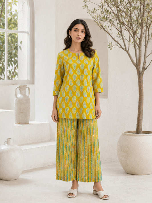Bright Yellow Cotton Loungewear