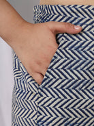 Blue Indigo Hand Block Printed Cotton Lounge Wear (6731812405445)