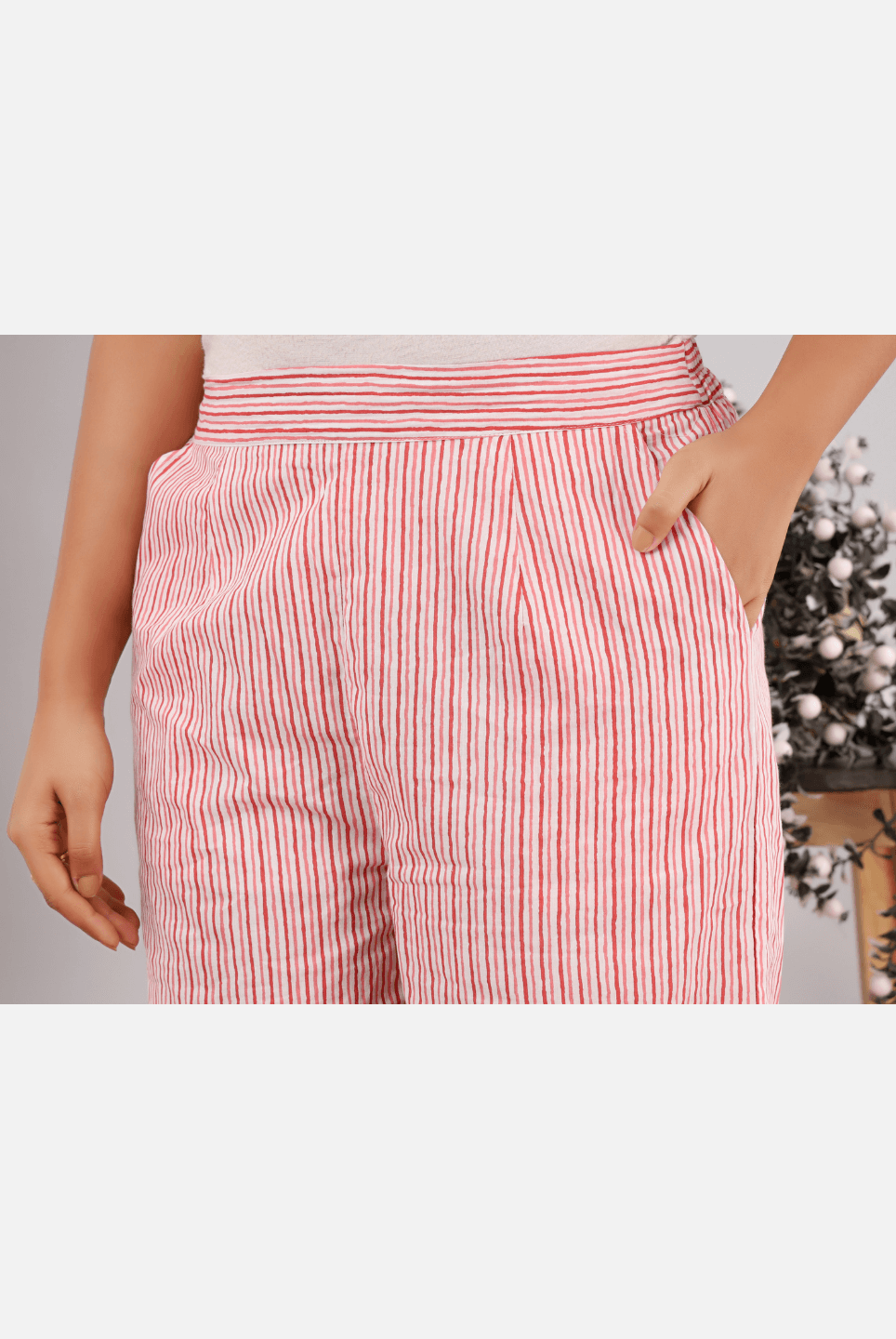 Coral Blush Block Printed Lounge Wear (6890383278277)