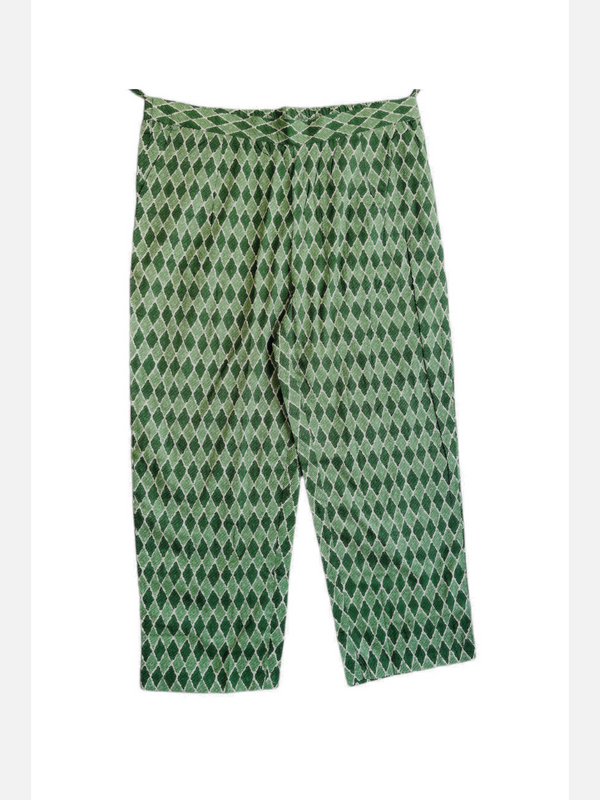 Green Pure cotton Loungewear Pants