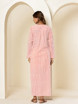 Candlelight peach solid piping long Tunic