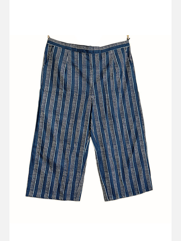 Stripe Blue Pure Cotton Pants
