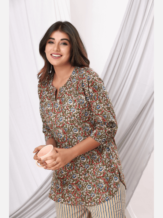Olive cotton Loungewear