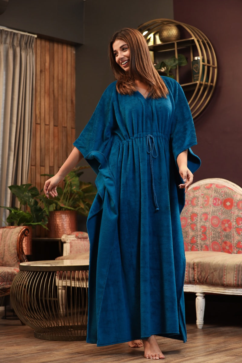 trueBrowns Blue Woollen Kaftan Cape main image 0