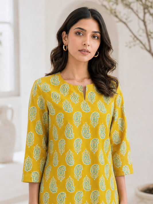 Bright Yellow Cotton Loungewear