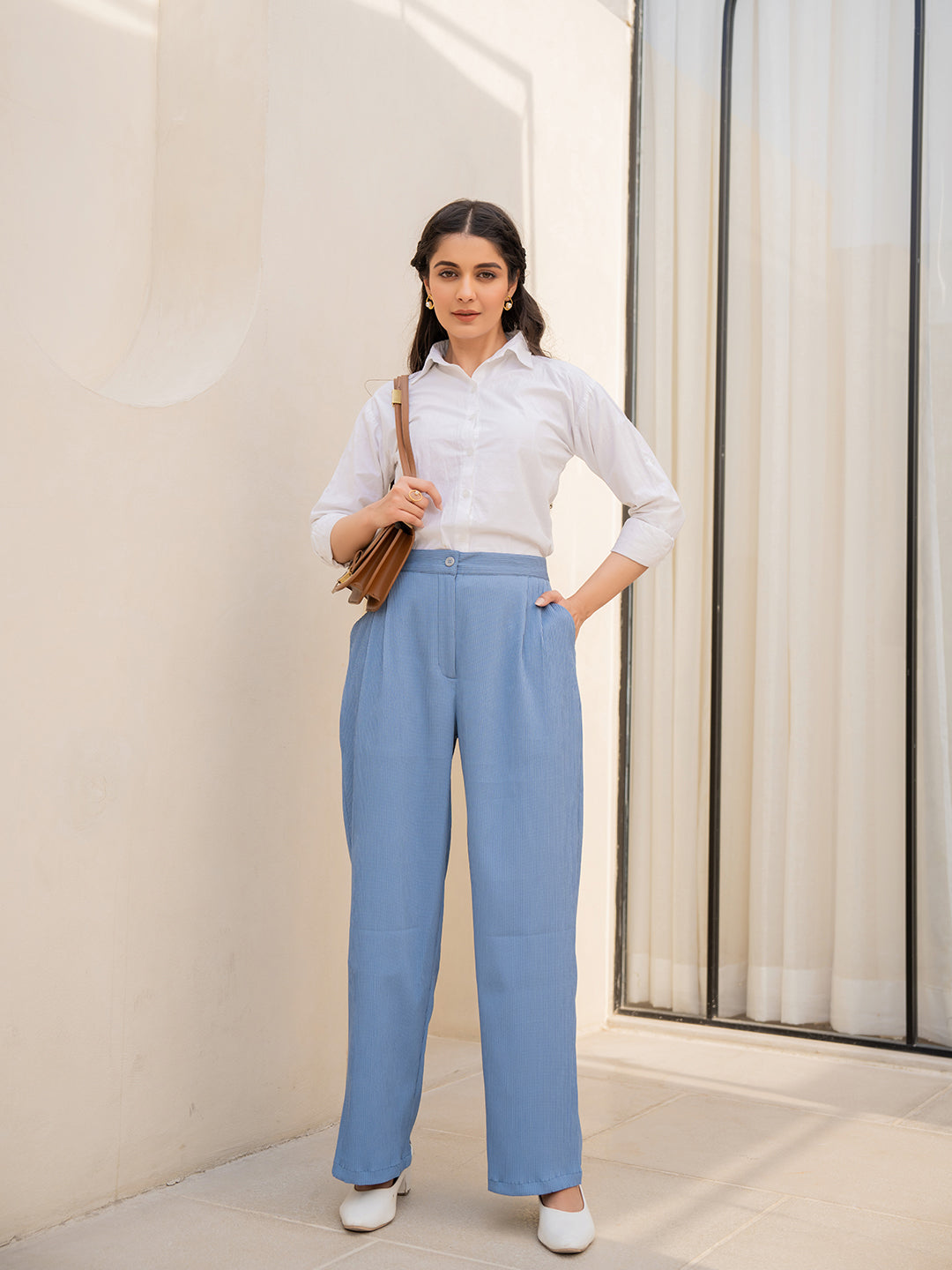 Star Line Blue Formal Pants – FEATHERS CLOSET