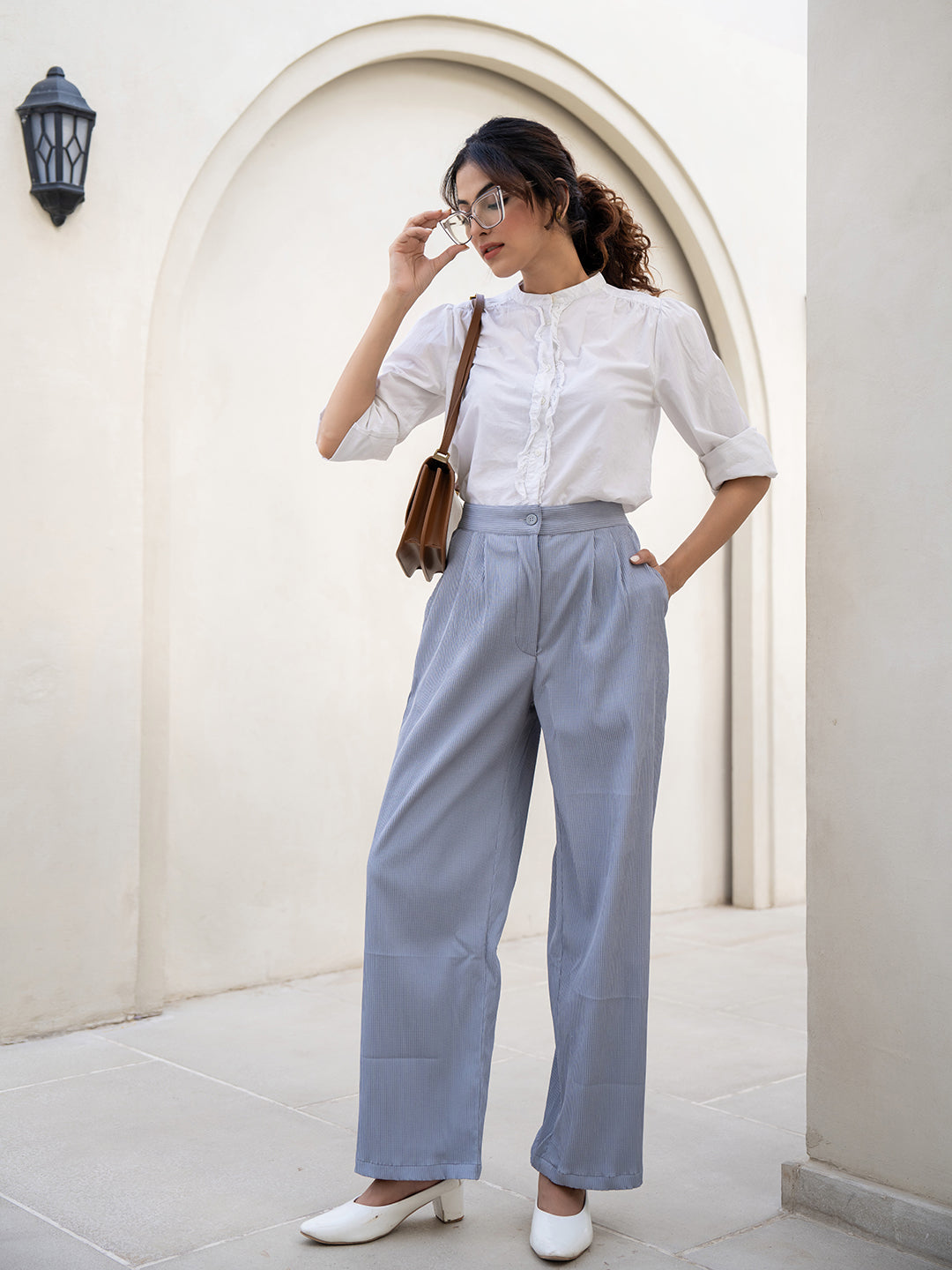 Star Line Grey Formal Pants FEATHERS CLOSET Star Line Grey Formal Pants FEATHERS CLOSET