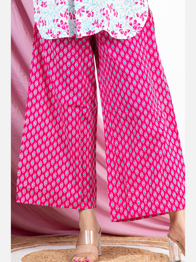Hot Pink Pure Cotton Pants