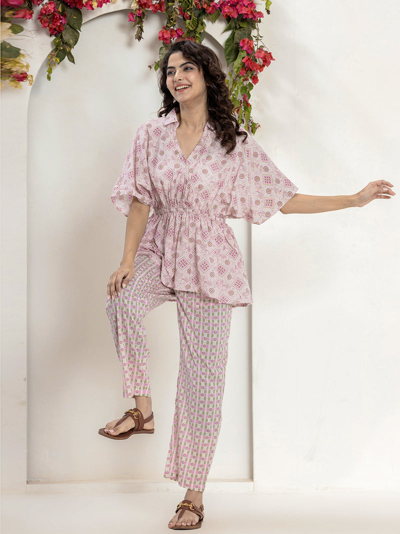 High Low Rosy Gold Pure cotton Loungewear