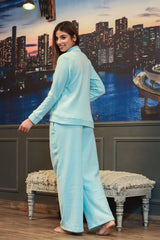 Ice Blue Super Soft Woollen Jacket