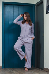 Lavender Super Soft Woollen Track Suit Set