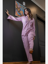 Candy Pink Soft Crepe Lounge Wear